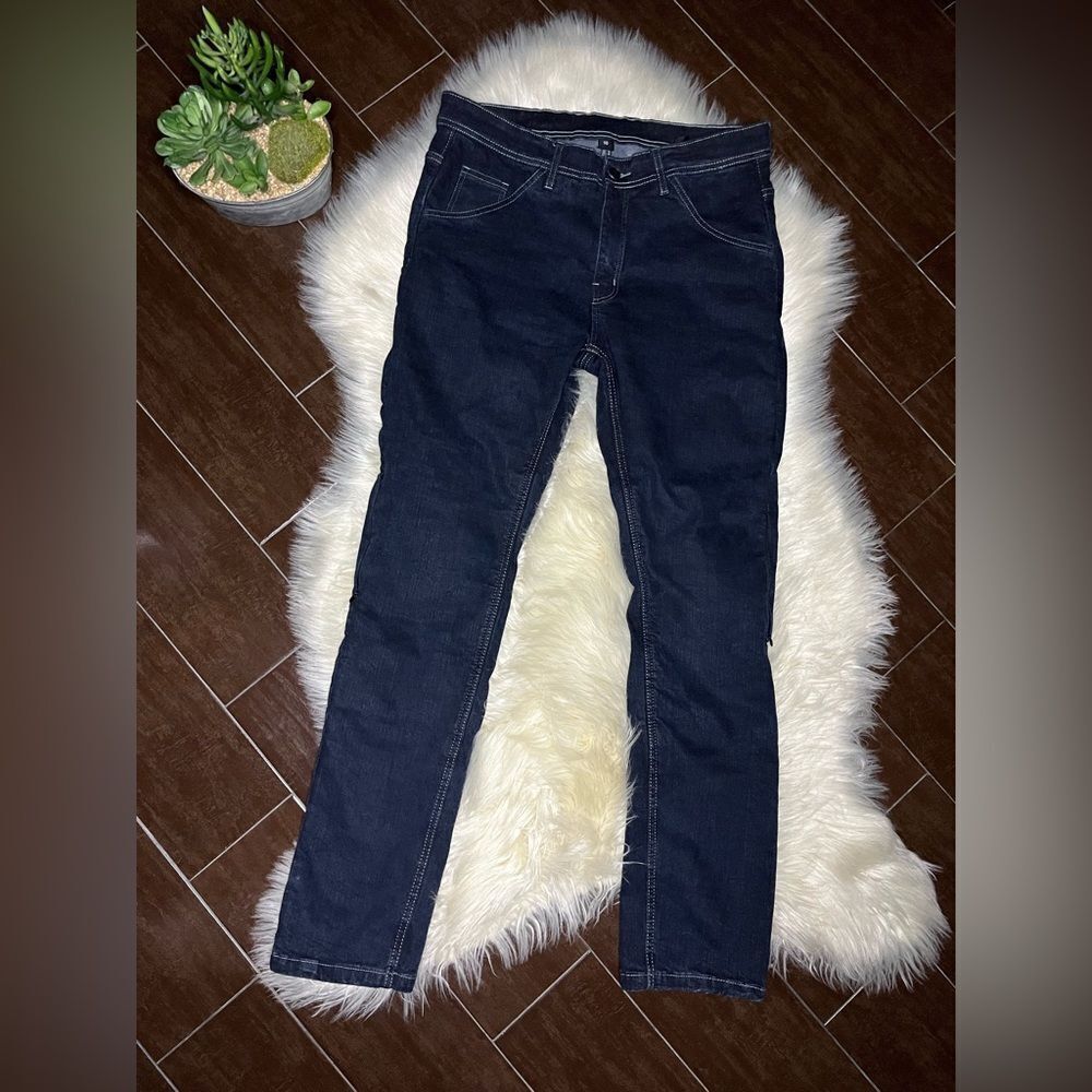 Iron Workers Selene Women's Jeans Dark blue motorcycle riding Denim Jeans Sz 10